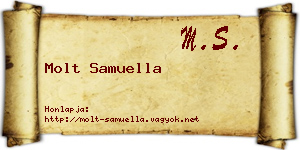 Molt Samuella névjegykártya